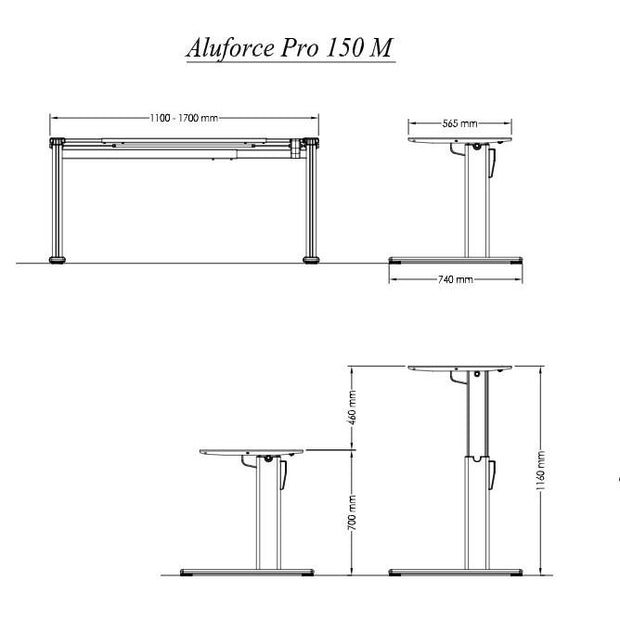API-Test Actiforce Tromse Aluforce Motor-Tischgestelle mit Querstrebe / Eigenmarke 1