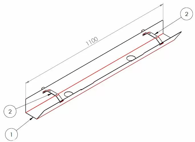 Kabelkanal abklappbar