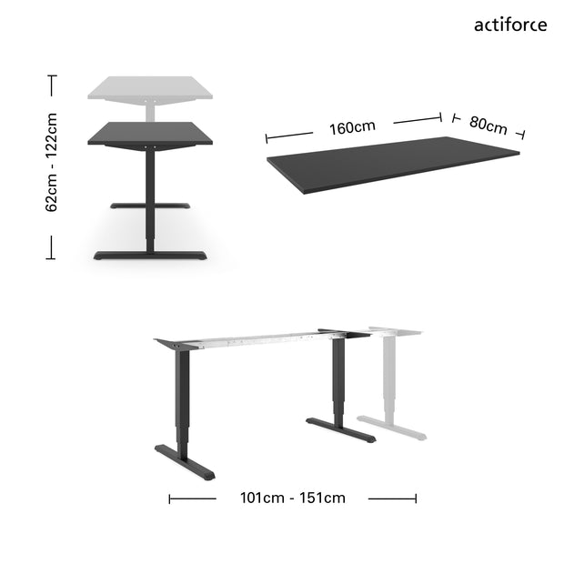 Actiforce Höhenverstellbares Tischgestell "IMPULS" - SF 400