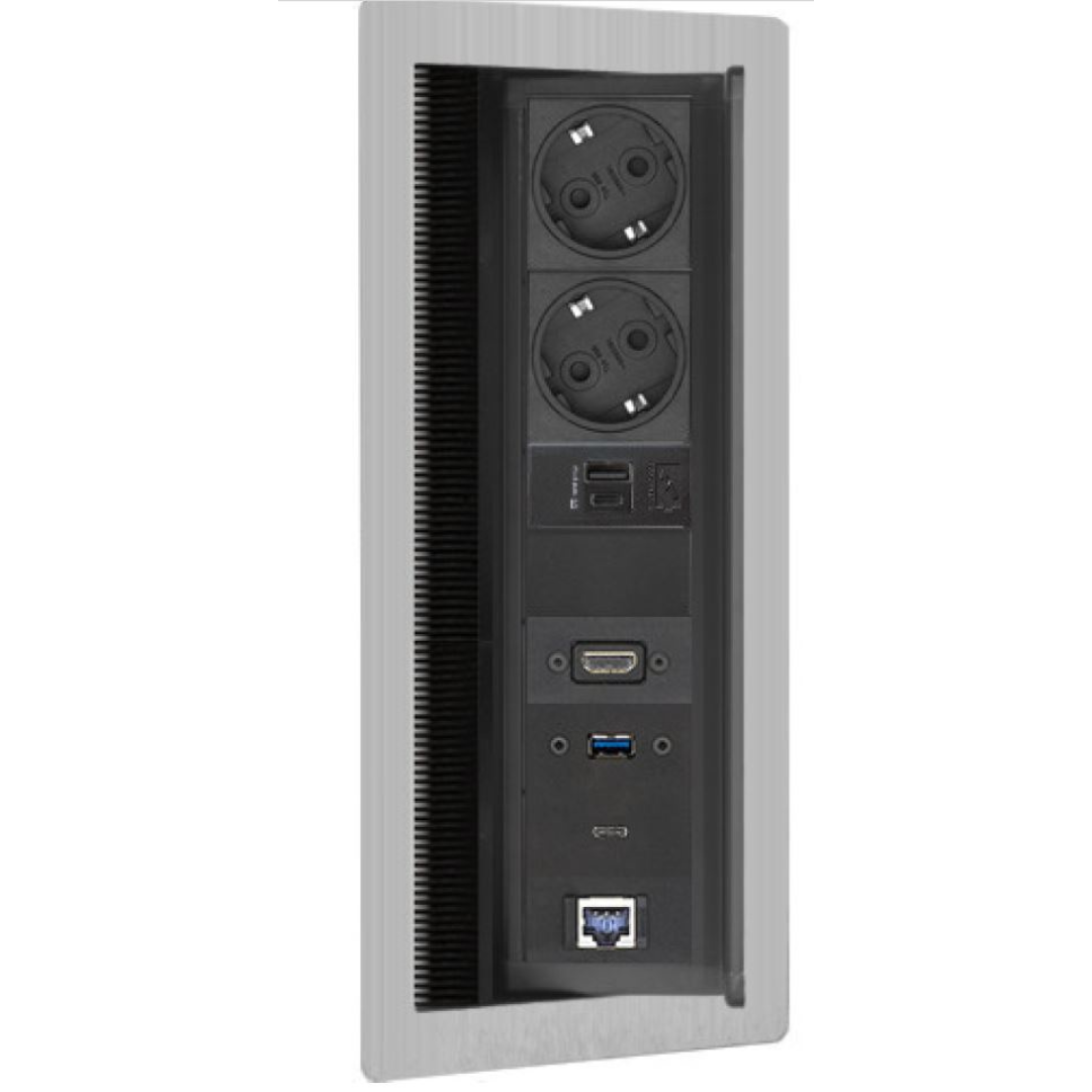 EVOline FlipTop Push Tischsteckdose (5Module)