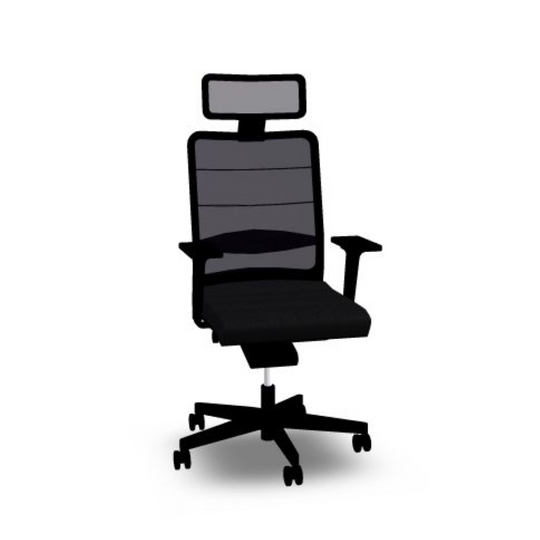 Interstuhl Bürodrehstuhl AirPad mit hohem Netzrücken und Kopfstütze