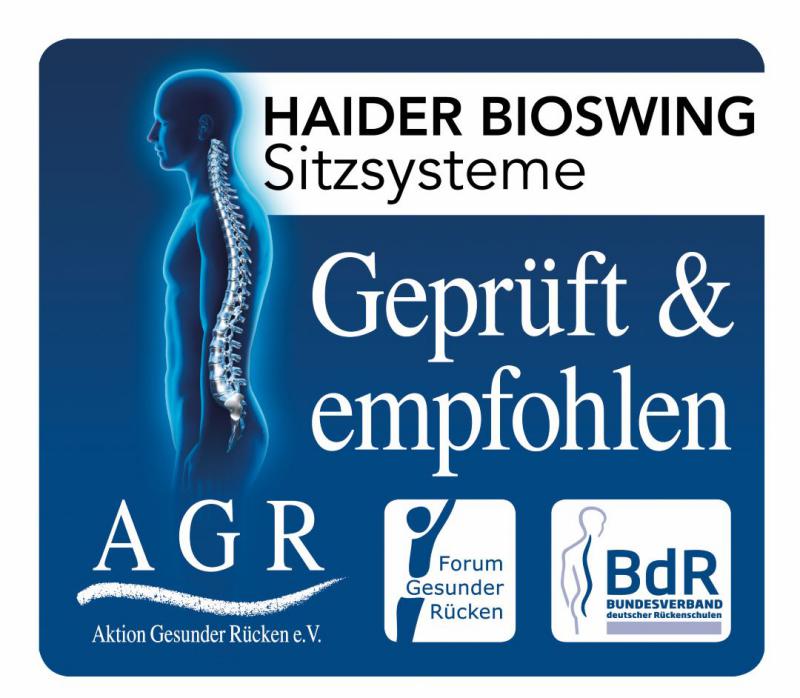 API-Test Bürostuhl Bioswing 360 iQ Hausstuhl mit Nackenstütze, BB und Gestell Alu poliert