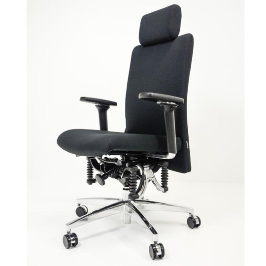 Bürostuhl Haider Bioswing 360 iQ Hausstuhl mit Nackenstütze, Beckenbalance und Gestell Alu poliert