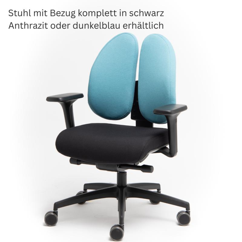 API-Test Wupperchair Bürostuhl Muvback - mit geteilter Rückenlehne