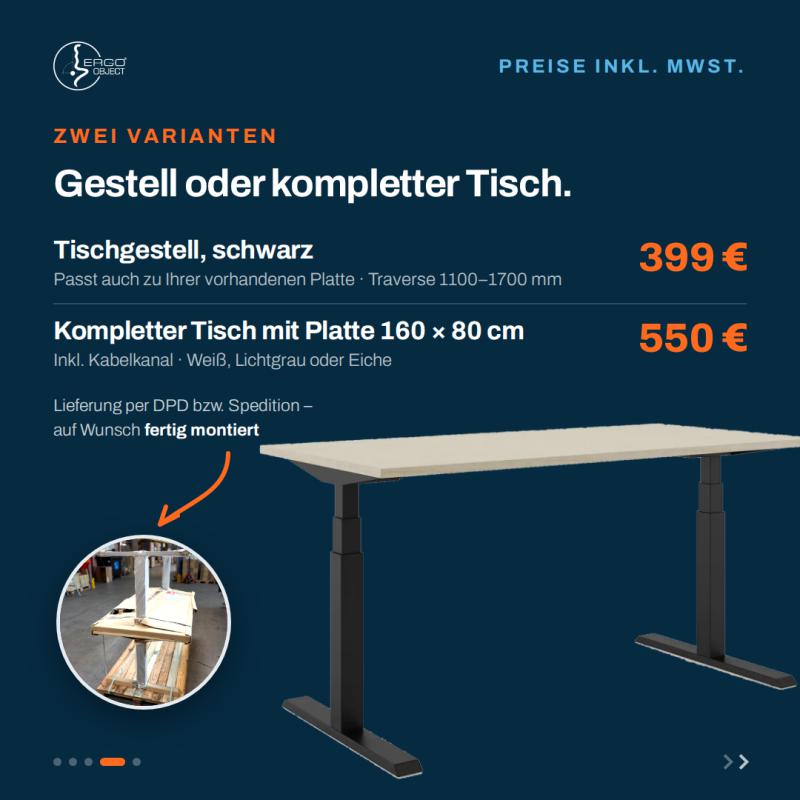 API-Test Twist Motor-Tischgestell / Eigenmarke Räumungsverkauf wegen Umzug