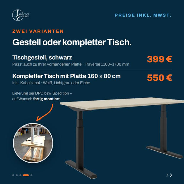 API-Test Twist Motor-Tischgestell / Eigenmarke Räumungsverkauf wegen Umzug