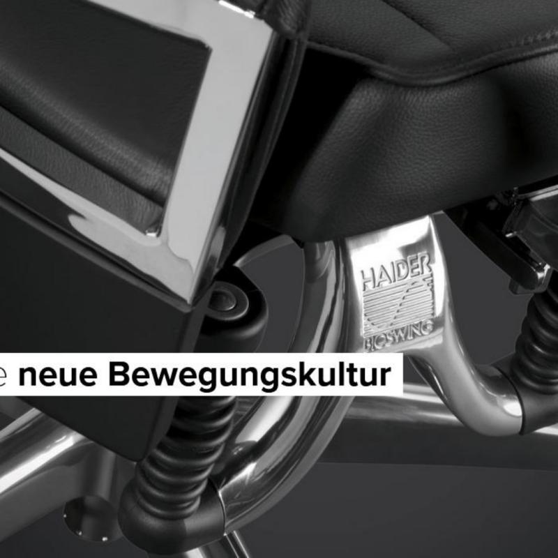 API-Test Bürostuhl Bioswing 360 iQ Hausstuhl mit Nackenstütze, BB und Gestell Alu poliert