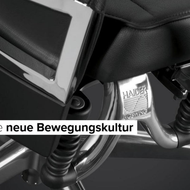 API-Test Bürostuhl Bioswing 360 iQ Hausstuhl mit Nackenstütze, BB und Gestell Alu poliert