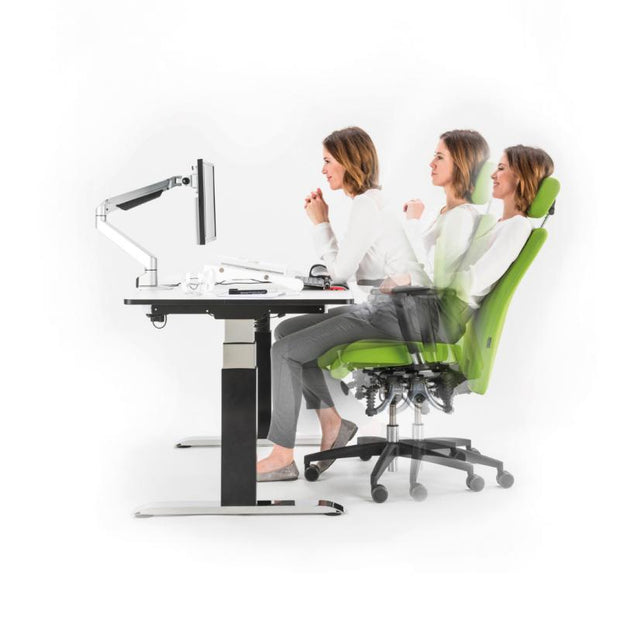 API-Test Bürostuhl Bioswing 360 iQ Hausstuhl mit Nackenstütze, BB und Gestell Alu poliert