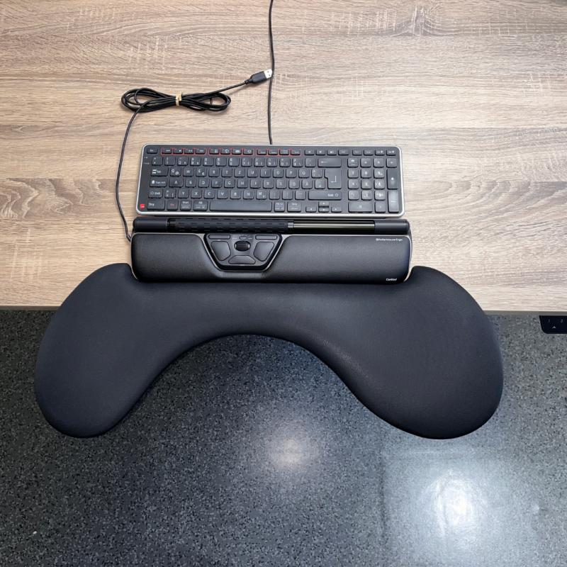 API-Test 3er Set RollerMouse black + Tastatur Balance + Tischlehne