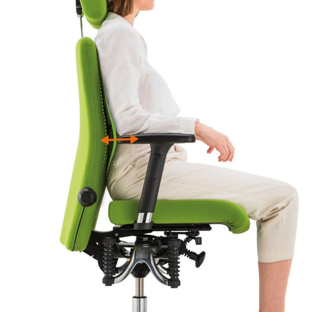 API-Test Bürostuhl Bioswing 360 iQ Hausstuhl mit Nackenstütze, BB und Gestell Alu poliert