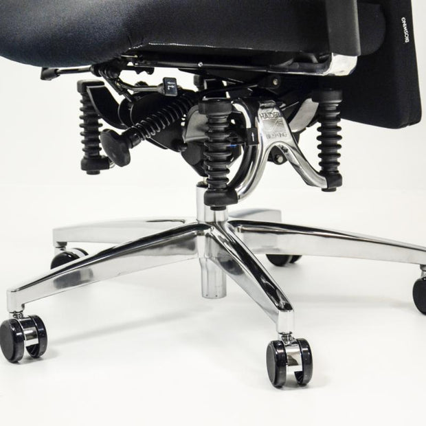 API-Test Bürostuhl Bioswing 360 iQ Hausstuhl mit Nackenstütze, BB und Gestell Alu poliert