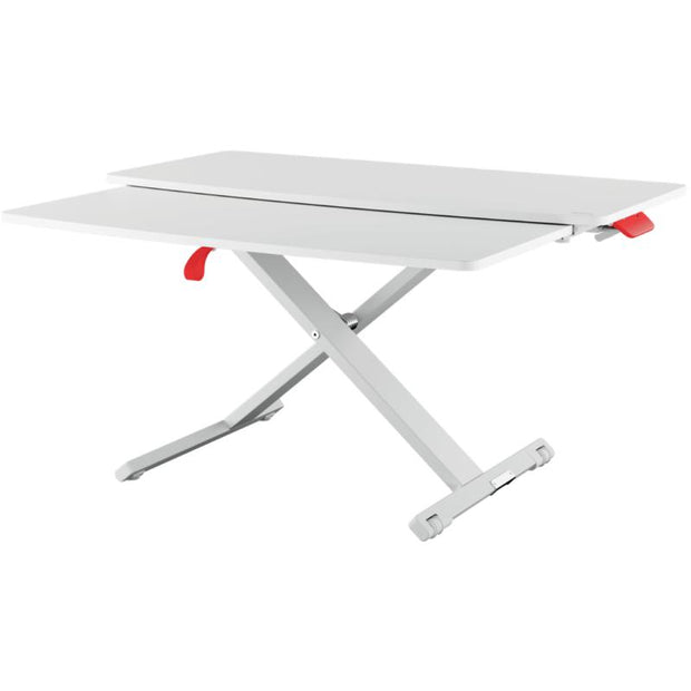 API-Test Cozy Höhenverstellbarer Sitz-/Steh-Schreibtischaufsatz mit ausziehbarer Tastaturablage